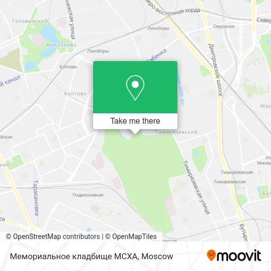 Мемориальное кладбище МСХА map