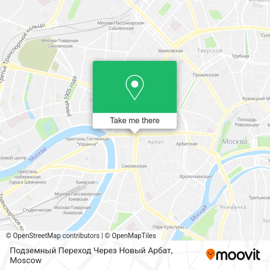Подземный Переход Через Новый Арбат map