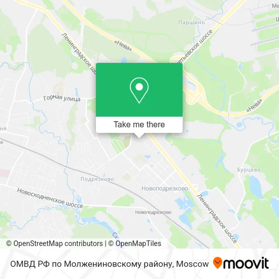 ОМВД РФ по Молжениновскому району map