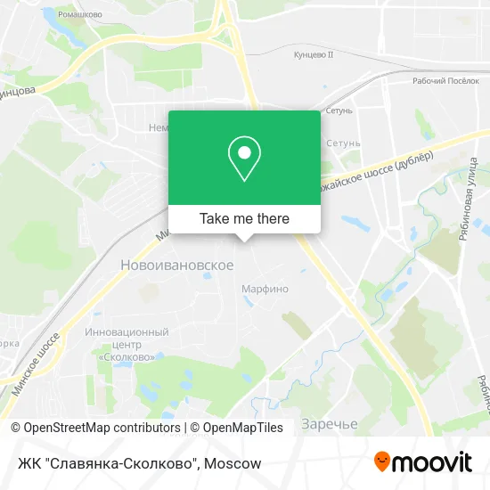 ЖК "Славянка-Сколково" map