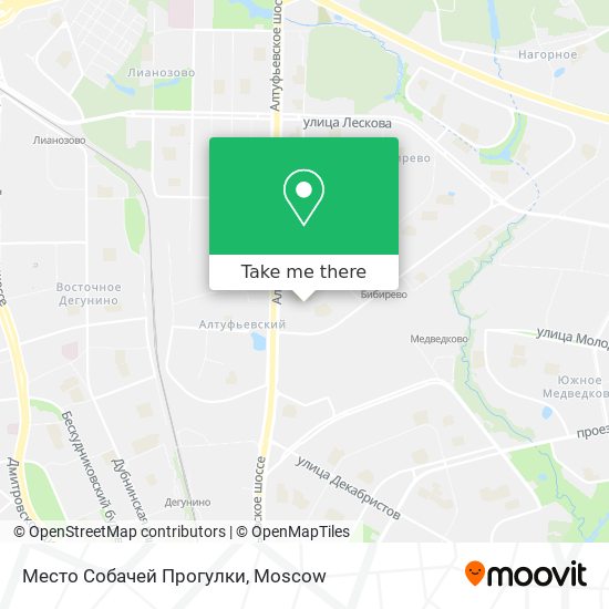 Место Собачей Прогулки map