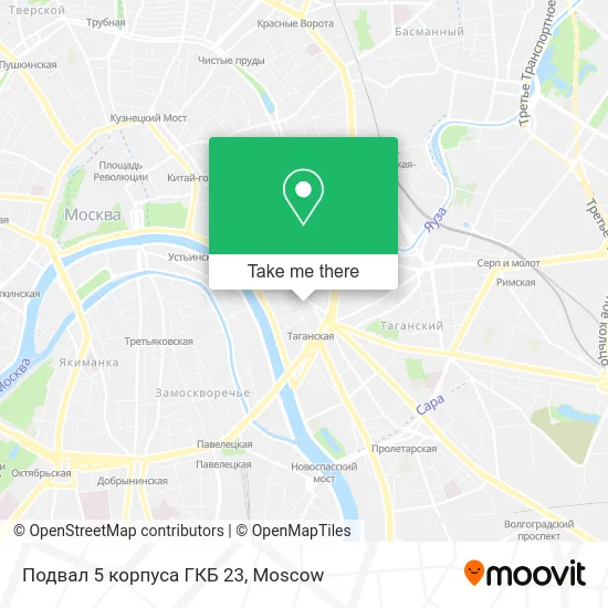 Подвал 5 корпуса ГКБ 23 map