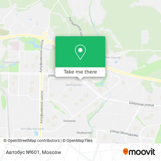 Автобус №601 map