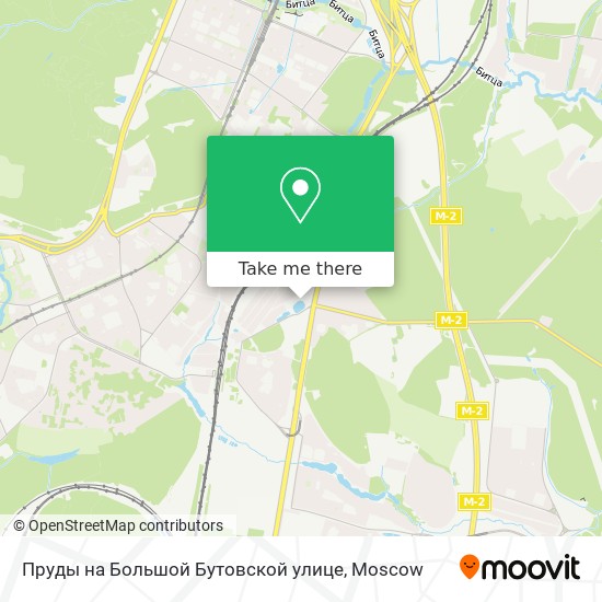 Пруды на Большой Бутовской улице map