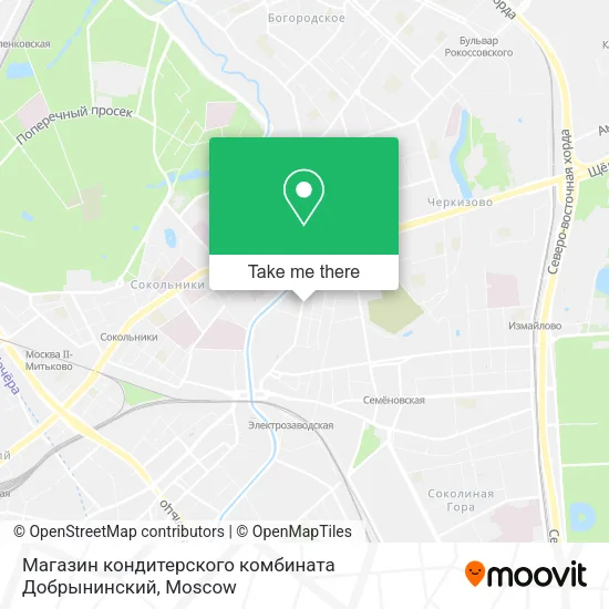 Магазин кондитерского комбината Добрынинский map
