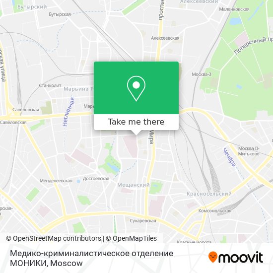 Медико-криминалистическое отделение МОНИКИ map