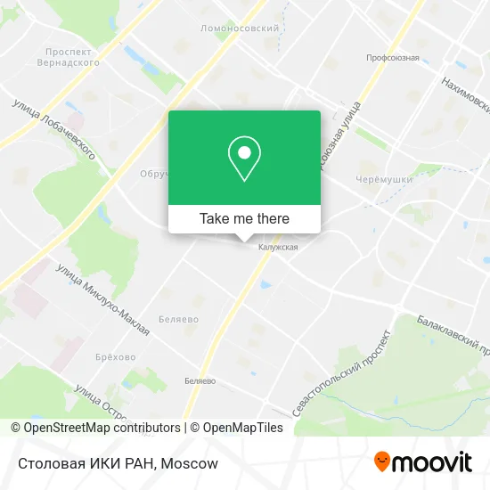 Столовая ИКИ РАН map