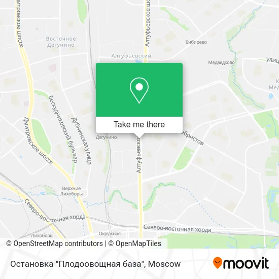 Остановка "Плодоовощная база" map