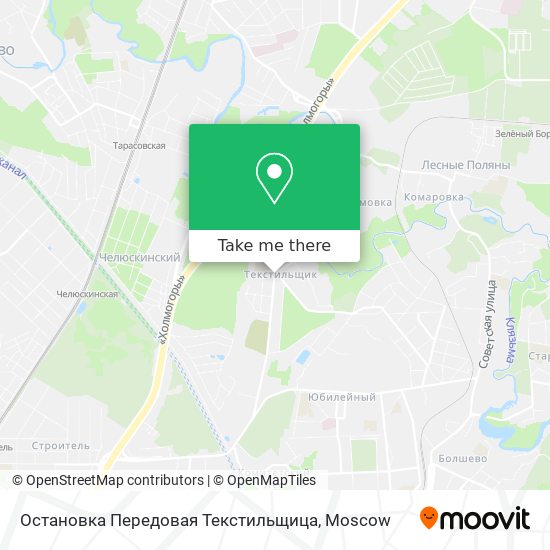 Остановка Передовая Текстильщица map