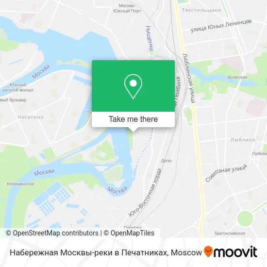 Набережная Москвы-реки в Печатниках map