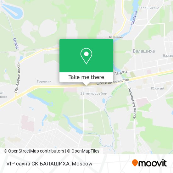 VIP сауна СК БАЛАШИХА map