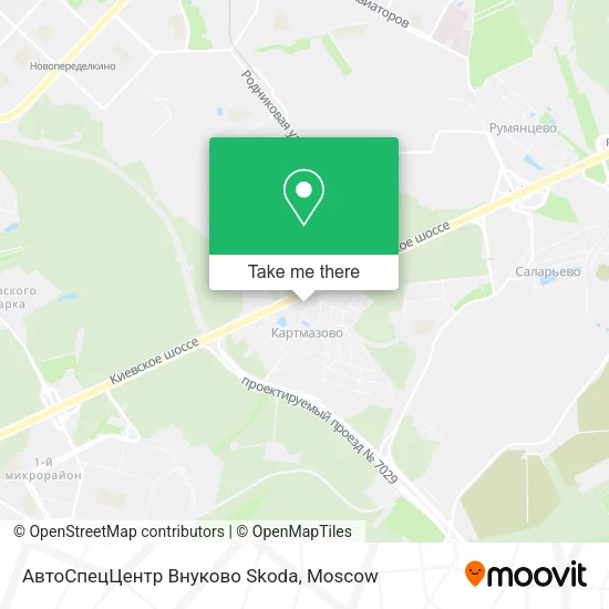 АвтоСпецЦентр Внуково Skoda map