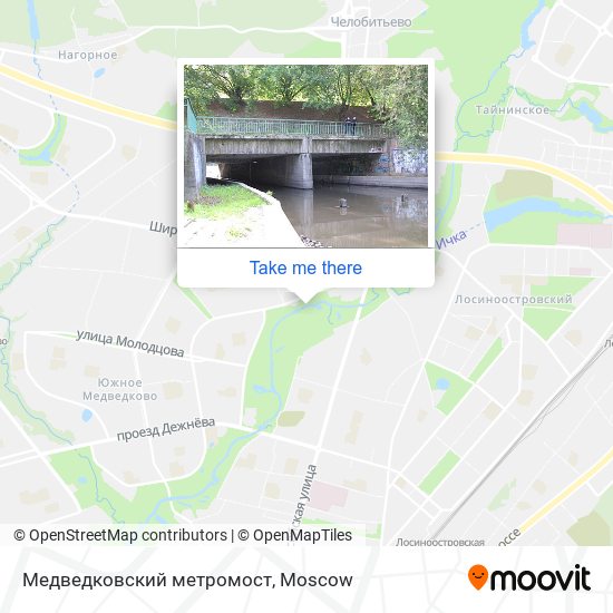 Медведковский метромост map