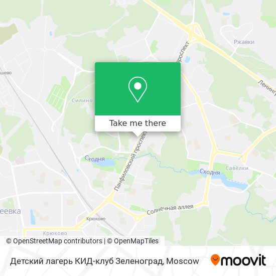 Детский лагерь КИД-клуб Зеленоград map