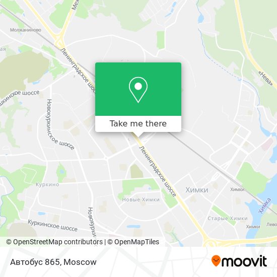 Автобус 865 map