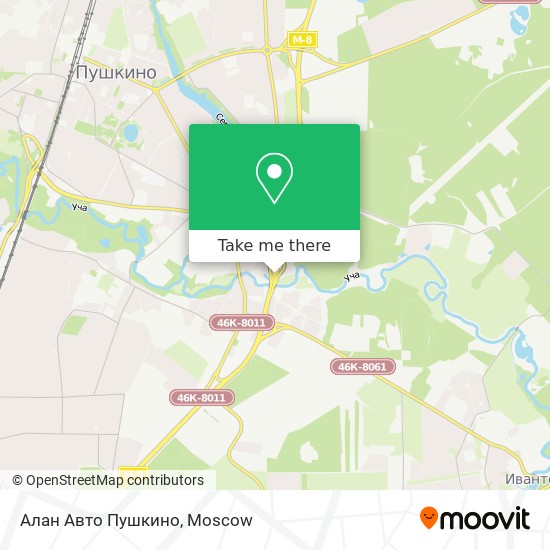 Алан Авто Пушкино map