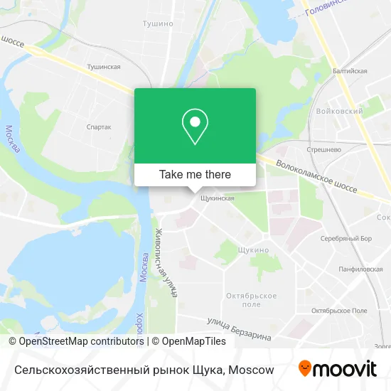 Сельскохозяйственный рынок Щука map