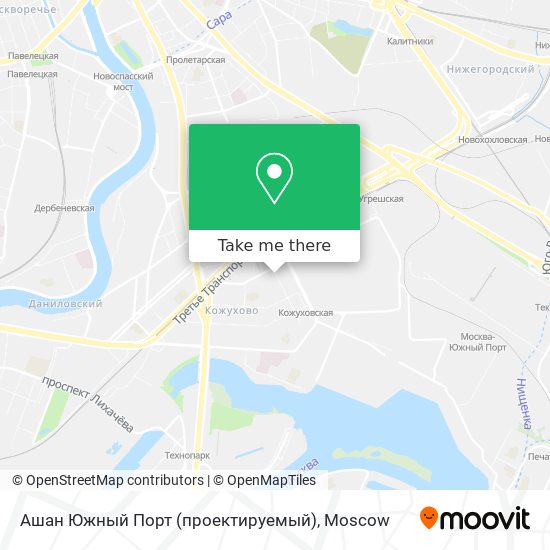 Ашан Южный Порт (проектируемый) map