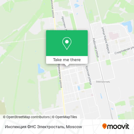 Инспекция ФНС Электросталь map