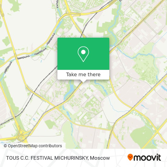 TOUS C.C. FESTIVAL MICHURINSKY map