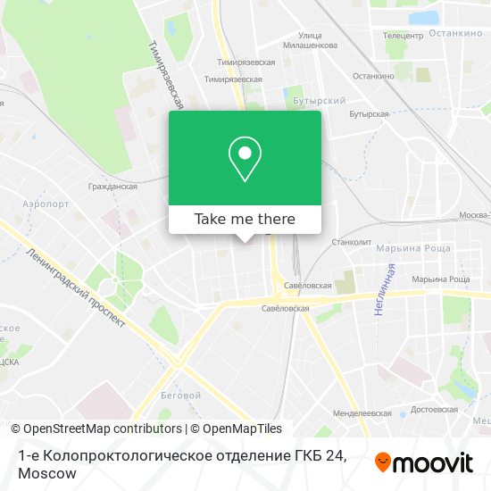 1-е Колопроктологическое отделение ГКБ 24 map