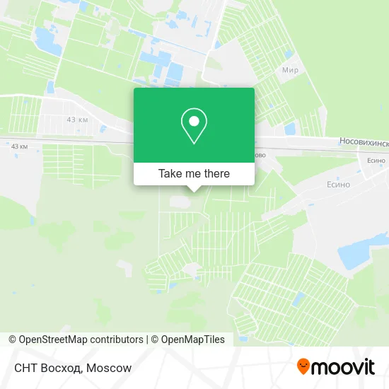 СНТ Восход map