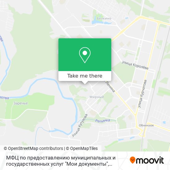 МФЦ по предоставлению муниципальных и государственных услуг "Мои документы" map