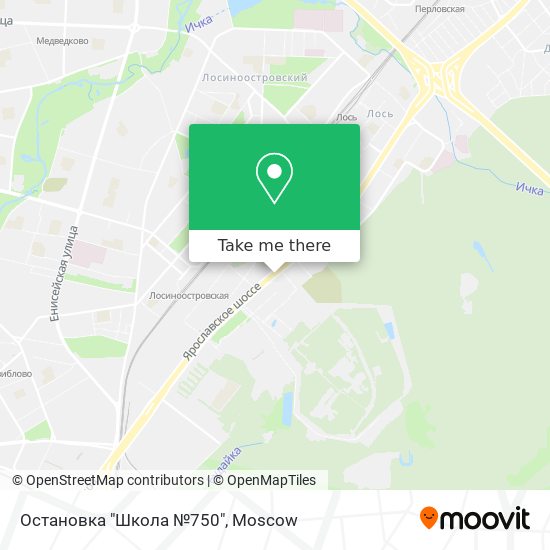 Остановка "Школа №750" map