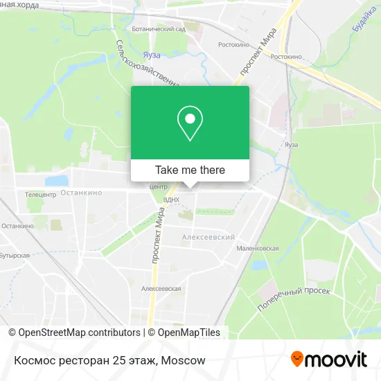 Космос ресторан 25 этаж map