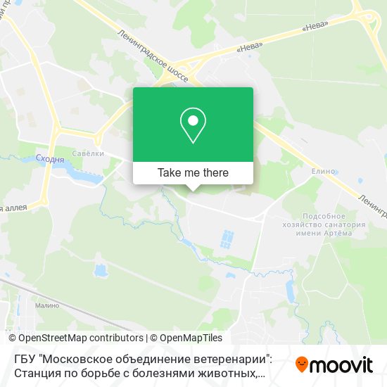 ГБУ "Московское объединение ветеренарии": Станция по борьбе с болезнями животных map