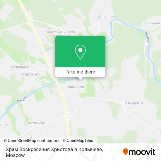 Храм Воскресения Христова в Колычеве map