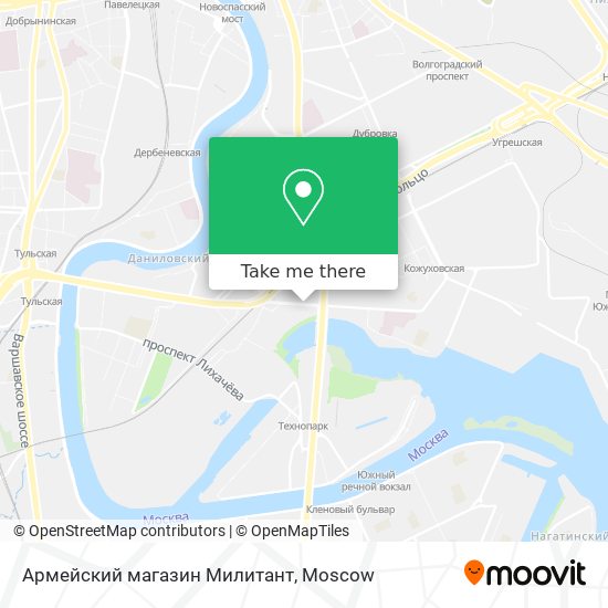 Армейский магазин Милитант map