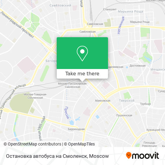 Остановка автобуса на Смоленск map