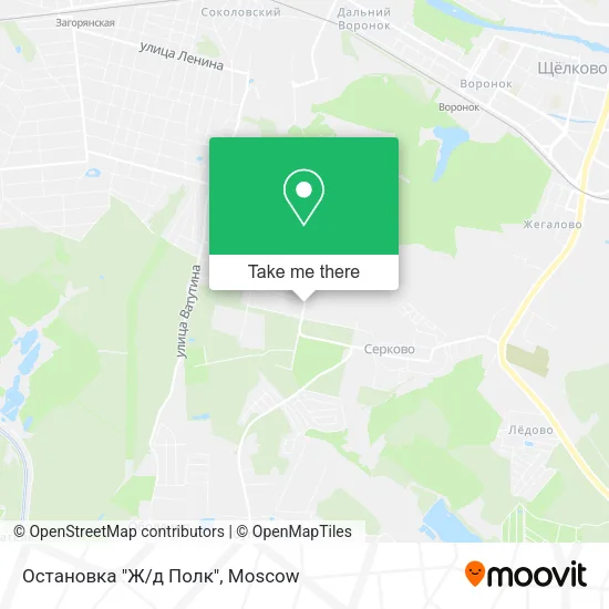 Остановка "Ж/д Полк" map