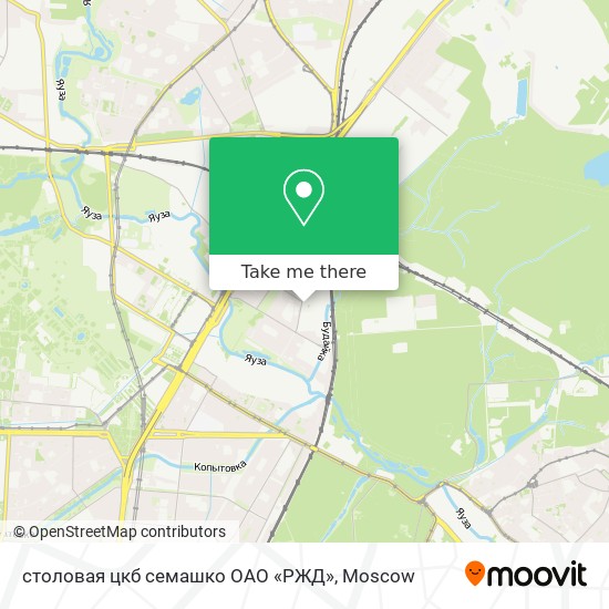 столовая цкб семашко ОАО «РЖД» map