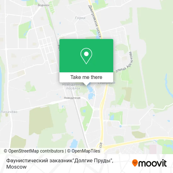 Фаунистический заказник"Долгие Пруды" map