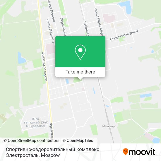 Спортивно-оздоровительный комплекс Электросталь map