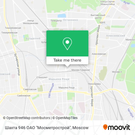 Шахта 946 ОАО "Мосметрострой" map