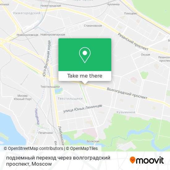 подземный переход через волгоградский проспект map