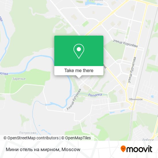 Мини отель на мирном map