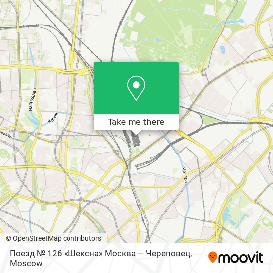 Поезд № 126 «Шексна» Москва — Череповец map