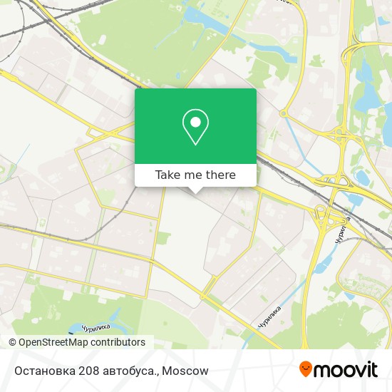 Остановка 208 автобуса. map