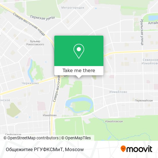 Общежитие РГУФКСМиТ map