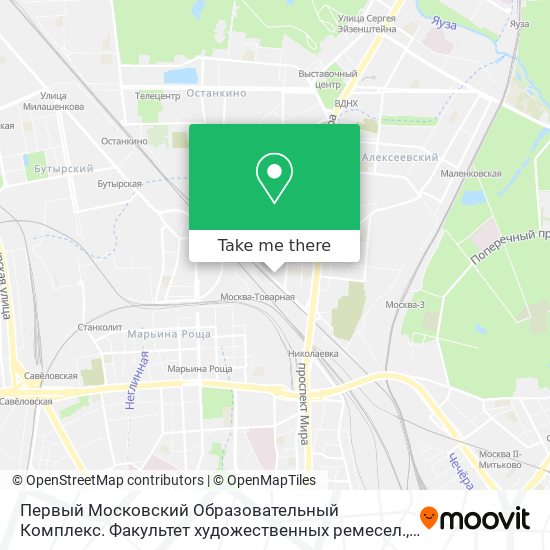 Первый Московский Образовательный Комплекс. Факультет художественных ремесел. map