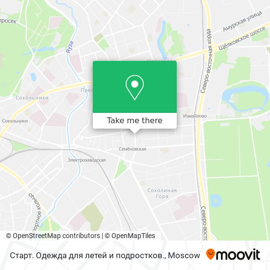 Старт. Одежда для летей и подростков. map