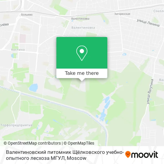 Валентиновский питомник Щёлковского учебно-опытного лесхоза МГУЛ map