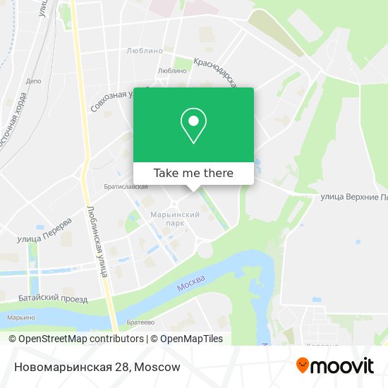Новомарьинская 28 map