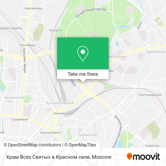 Храм Всех Святых в Красном селе map