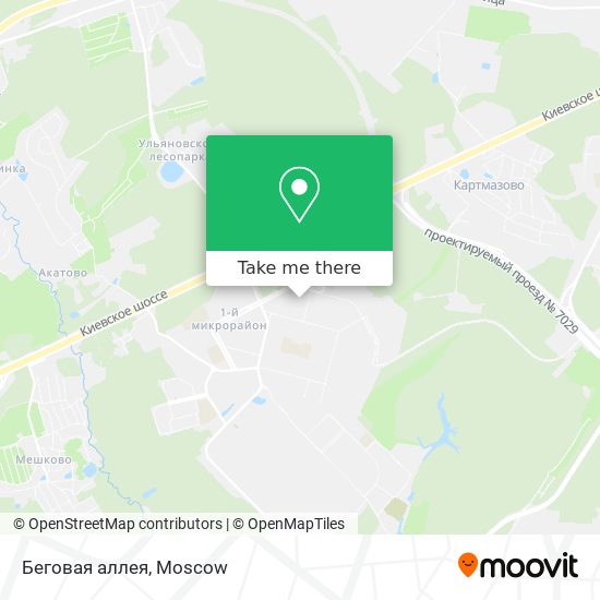Беговая аллея map