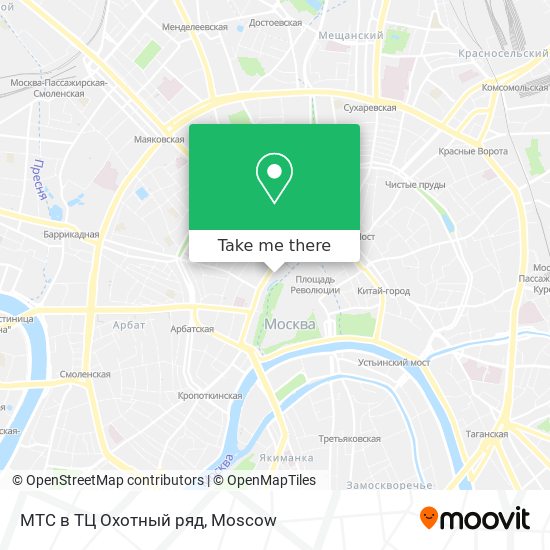 МТС в ТЦ Охотный ряд map